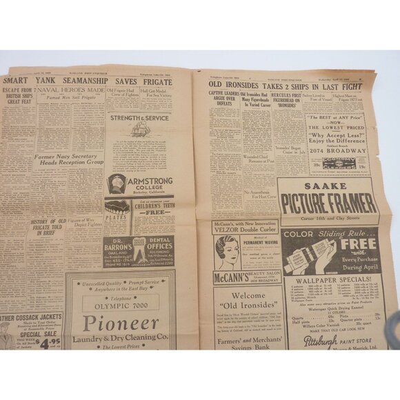 The Oakland post Enquirer Welcome Old ironsides April 1933 souvenir ed very rare - Picture 10 of 15